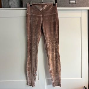 Lululemon pink velvet leggings